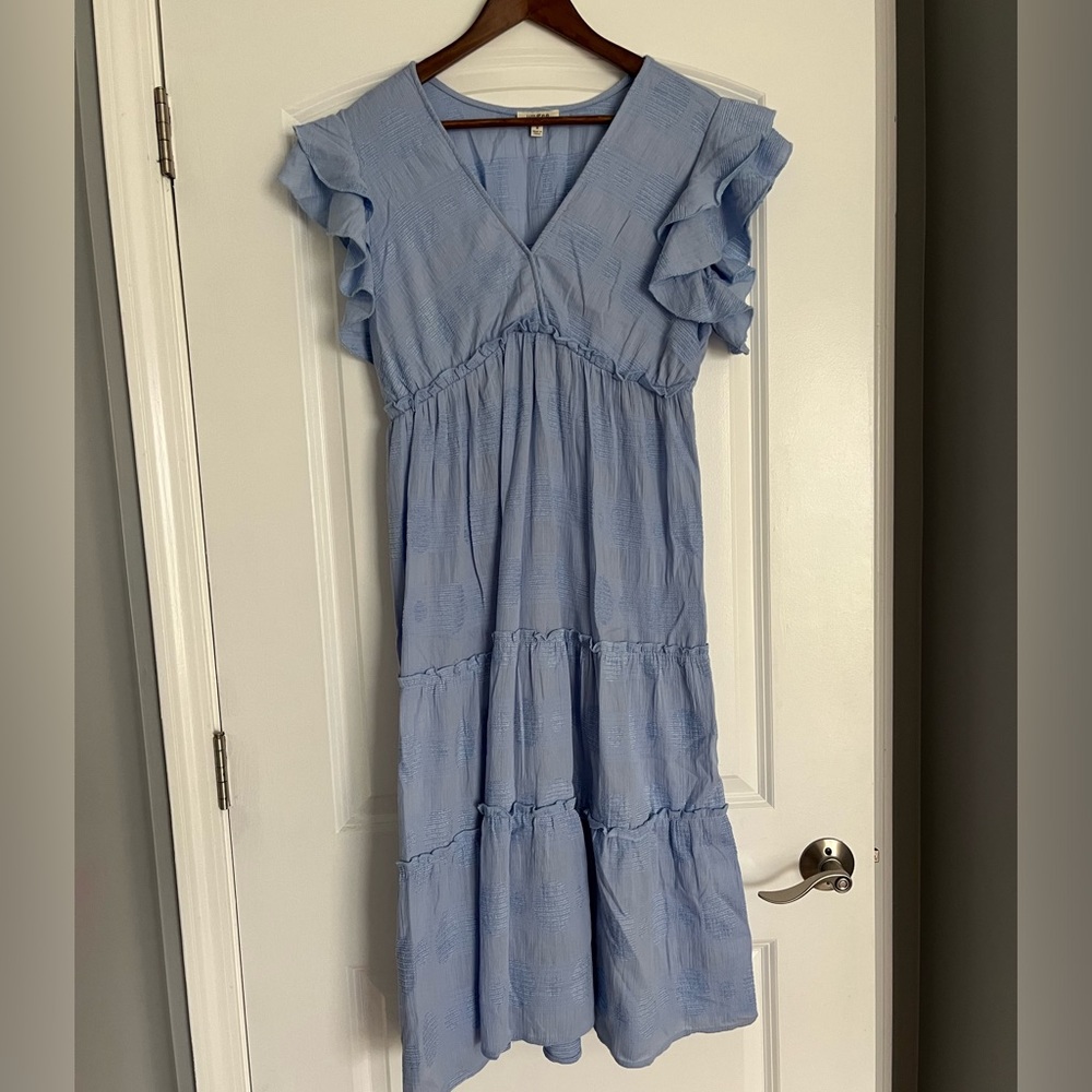 Like new medium blue ruffled dress from Umgee